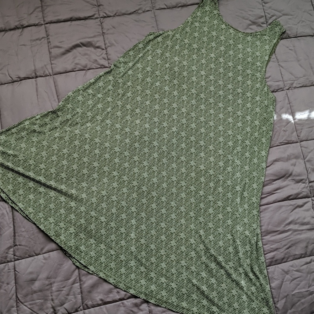 Green Jersey swing dress